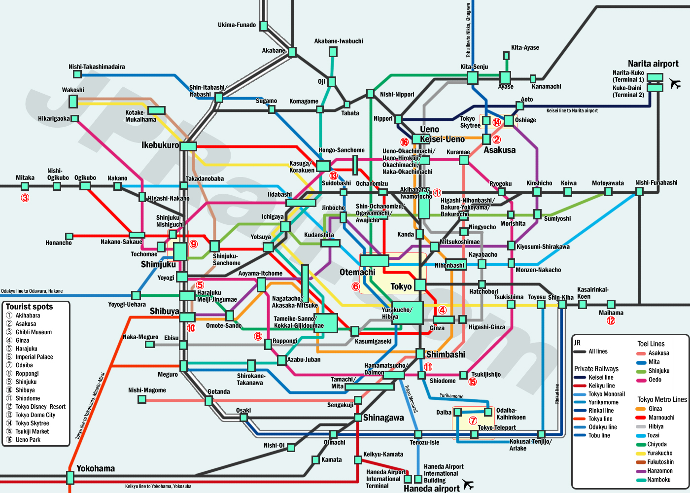 Guide to take trains in Tokyo. How to choose the best deal and the 